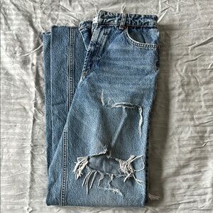 Zara Distressed Blue Jeans